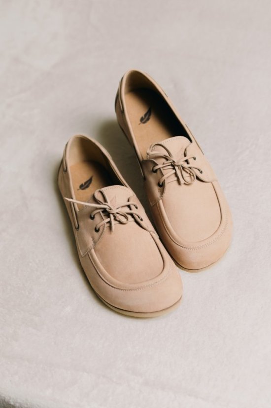 Barefoot leather loafers peerko Tala Sand in beige