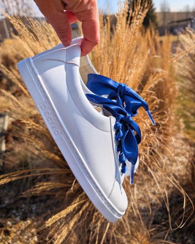 Satin Laces - navy blue color