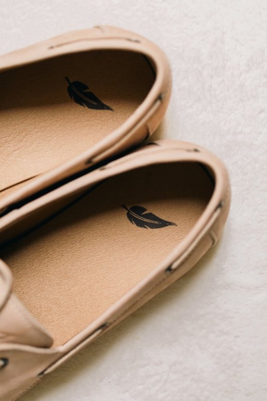 Barefoot leather loafers peerko Tala Sand in beige