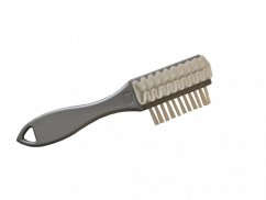 Brush for coarse leather