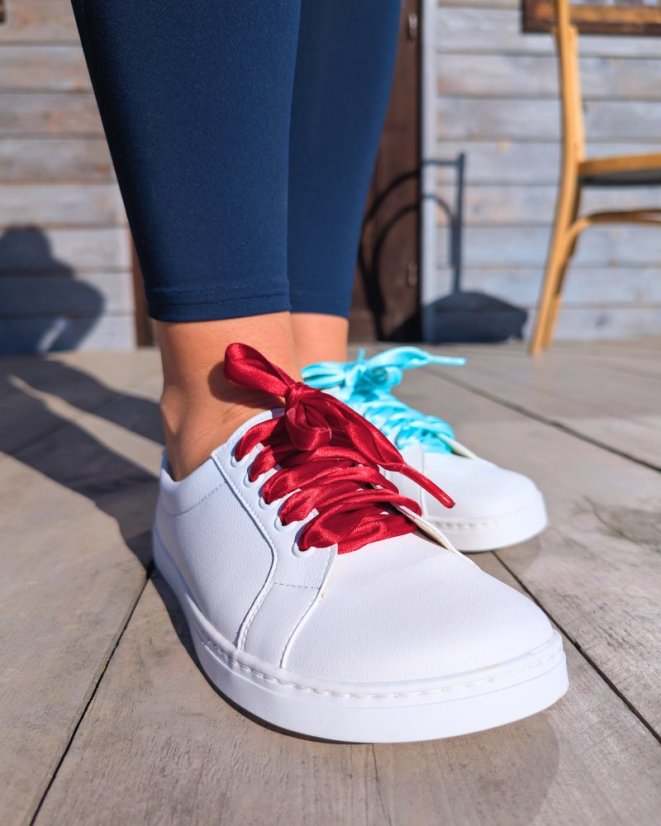 Satin Laces - garnet color