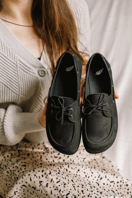 Barefoot leather loafers peerko Tala Black