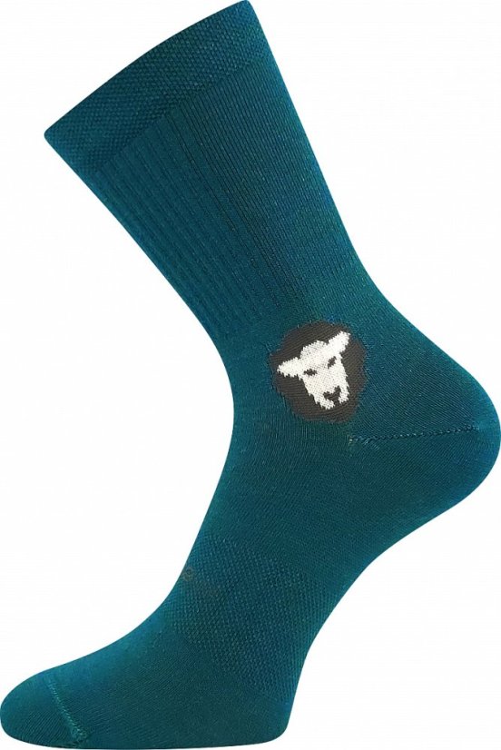 Barefoot socks with merino wool and silver ions - Color: Teal, Socks size: 43-46
