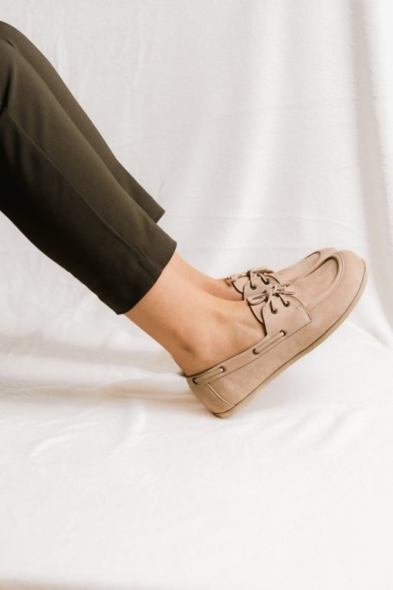 Barefoot leather loafers peerko Tala Sand in beige